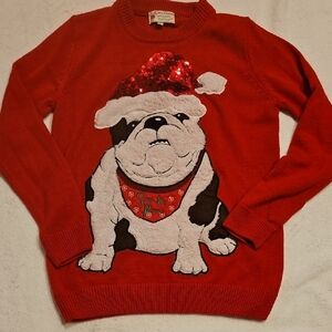 Poof! Festive Red Christmas Sweater